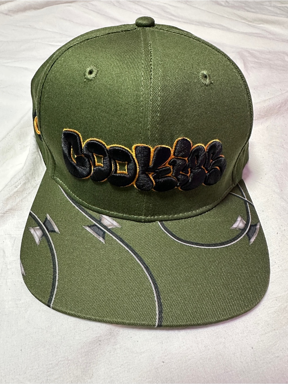 Cookies Livewire Printed Bill Olive Snapback Hat OSFM